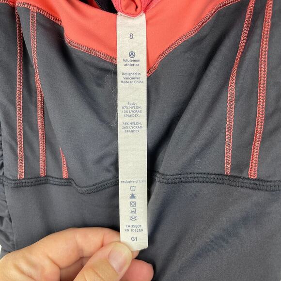 Lululemon Luxtreme Ruched Front Happy Heat Tank - Size 8 - Picture 4 of 8